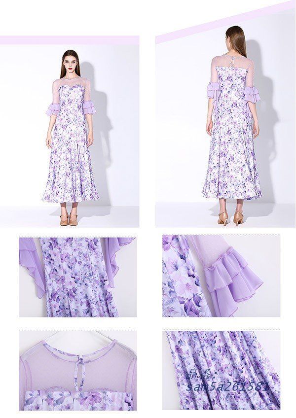 社交ダンス衣装 レディース モダンドレス ダンス衣装 社交ダンス ダンスウエア ワルツダンス服 am5a261581 LLC-HASEGAWATOSO_COM