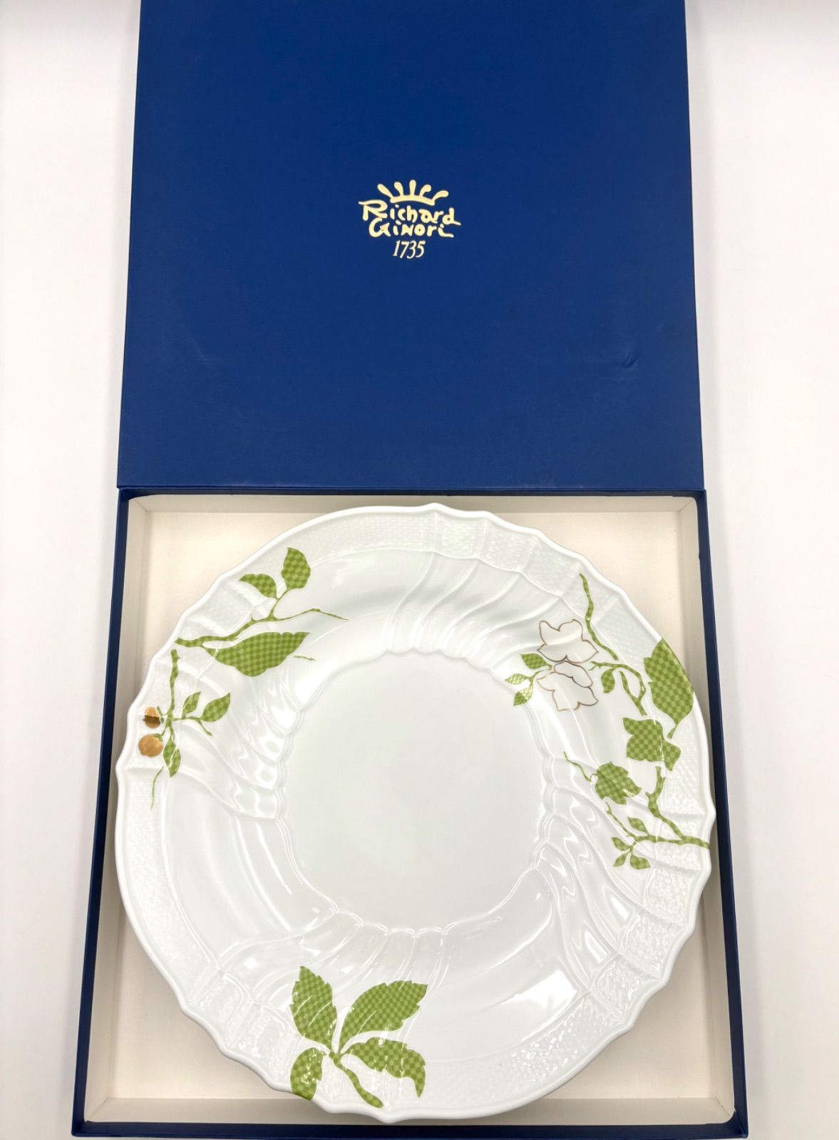 Richard Ginori リチャードジノリ フィオーリヴェルディ 33cm プレート グリーン 大皿 き
