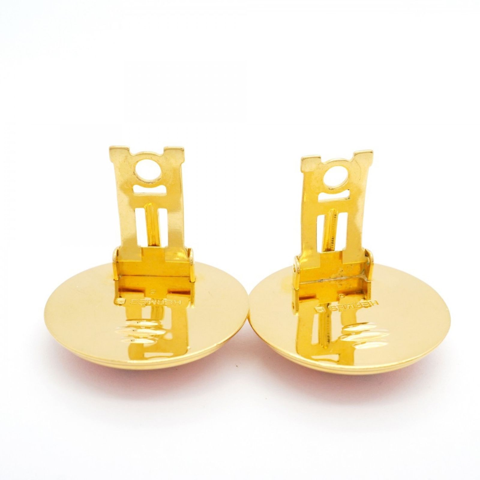 エルメス Hermes エルメス イヤリング エマイユ サークル GPメッキ 七宝焼き ゴールド オレンジ マルチ レディース FORTGASGNV_COM_BR