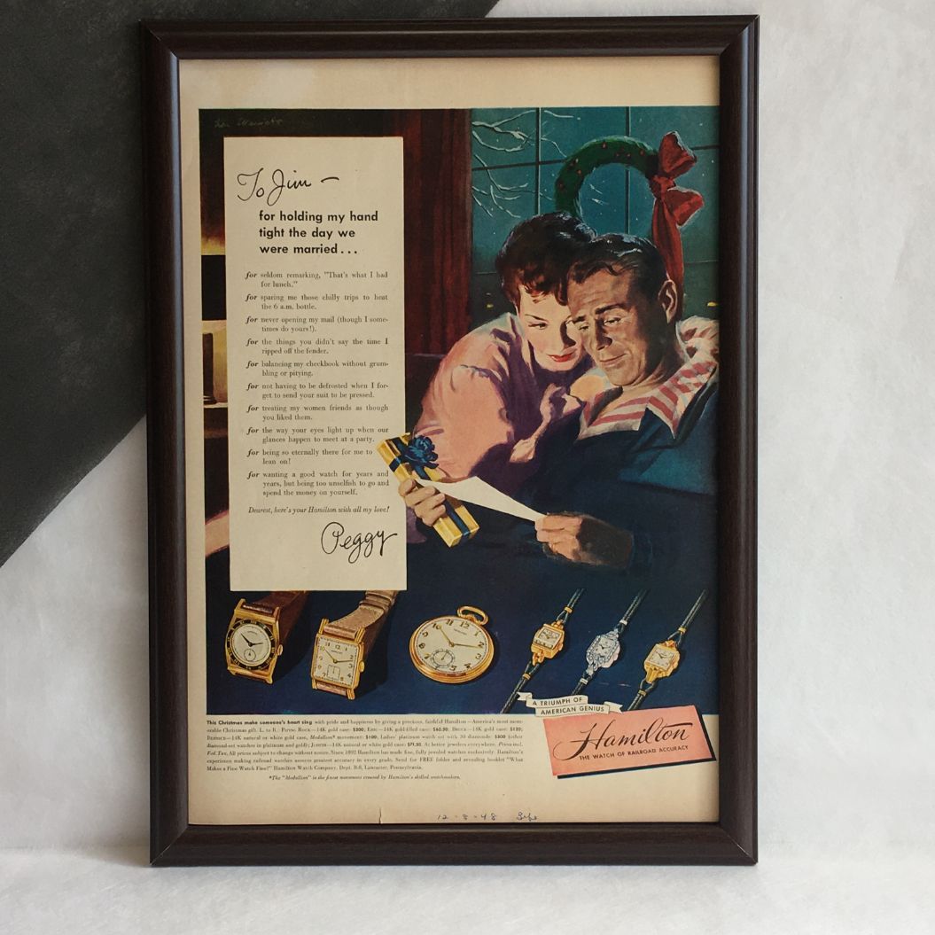 ビンテージ 広告 ポスター 『 ハミルトン 』 50's・60's オリジナル