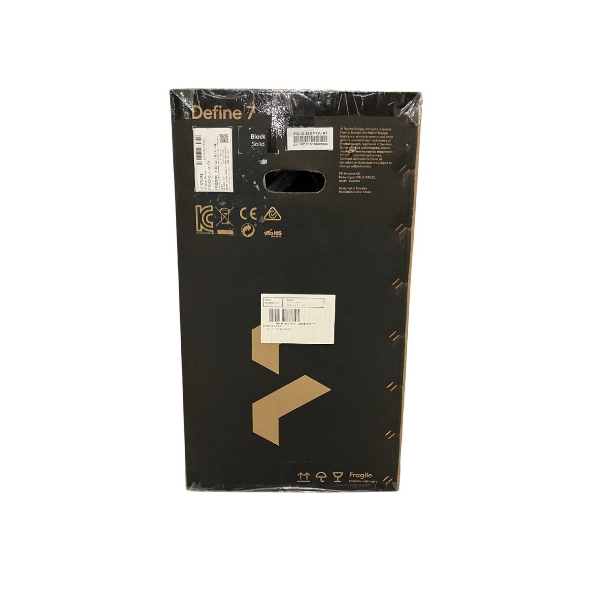 Fractal Design Define 7 Black ミドルタワーPCケース FD-C-DEF7A-01 PC周辺機器 家電 ♥ 未開封品 B10545624 VETTDRUCK_DE