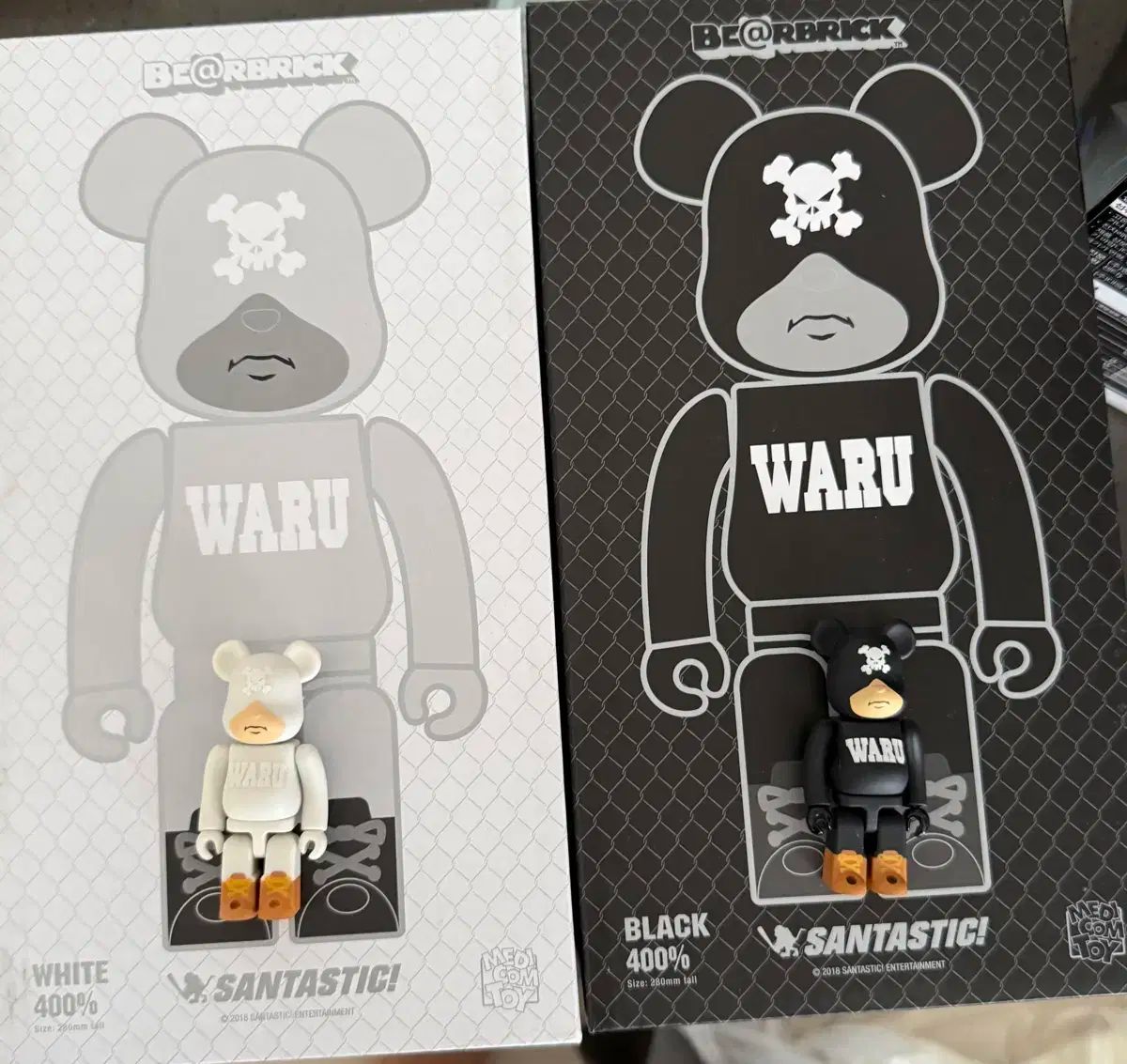 BE RBRICK ベアブリック 東京トライブ ワル 400% セット ブラック ホワイト