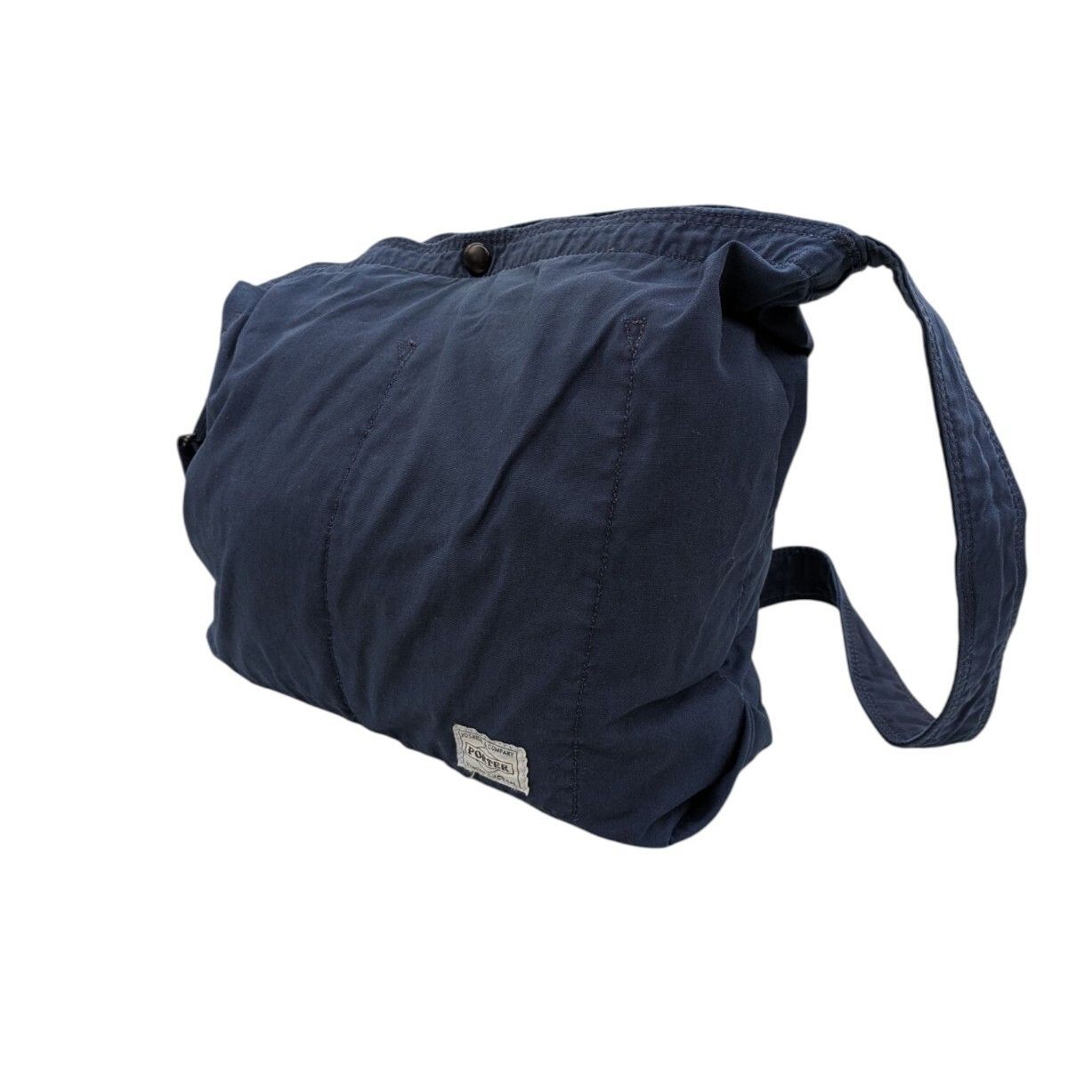 PORTER ポーター ディープブルー 藍染 コットン ショルダーバッグ インディゴブルー