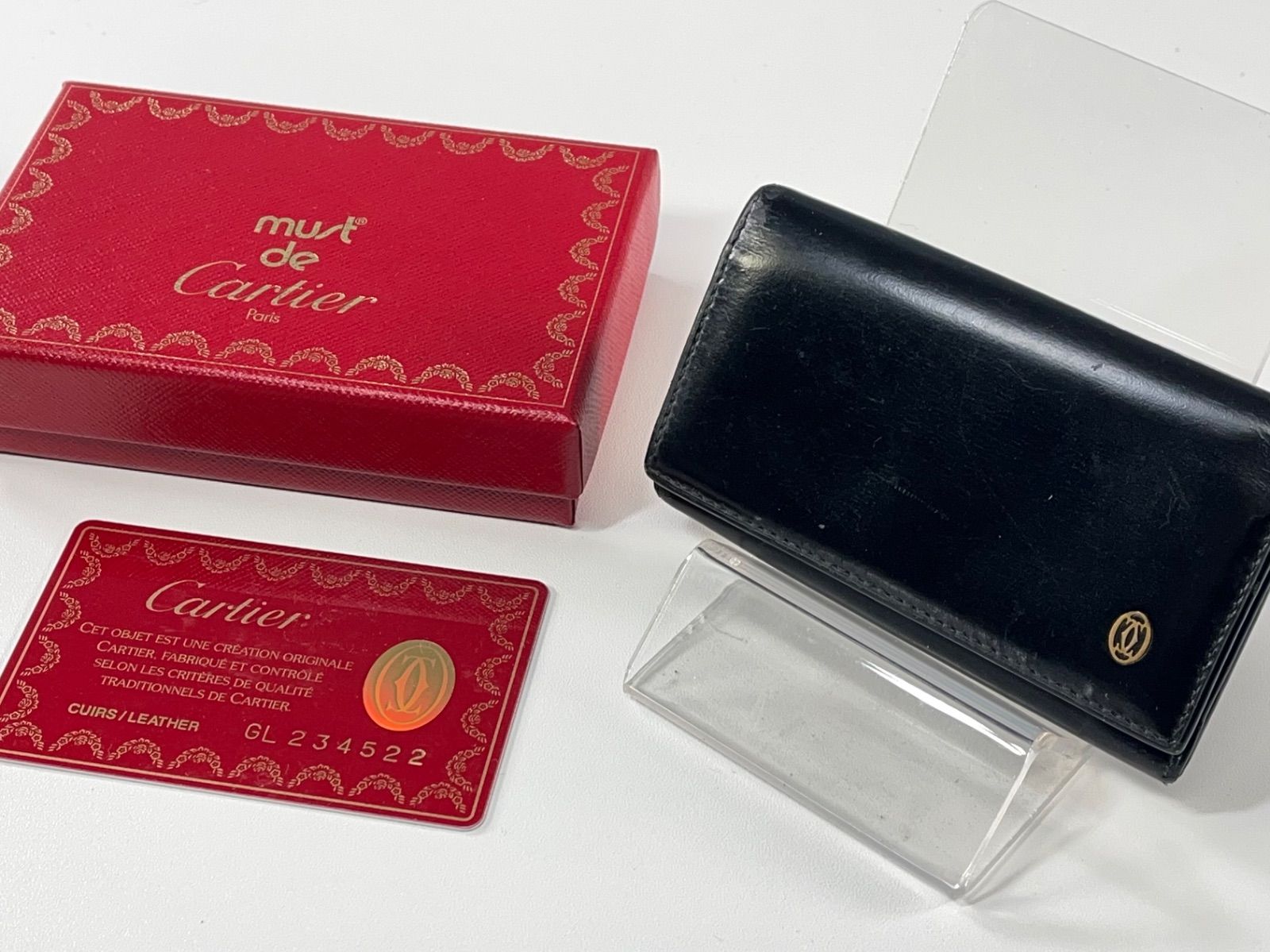 ☆Cartier カルティエ パシャ キーケース 6連 ブラック レザー 小物