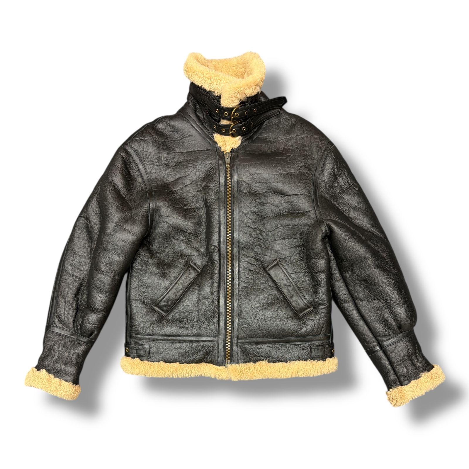 正規 CELINE 20AW Shearling Bomber Jacket シアリングボンバージャケット レザージャケット セリーヌ 2E451720G 48 88363A4 KANDAIZUMI_COM