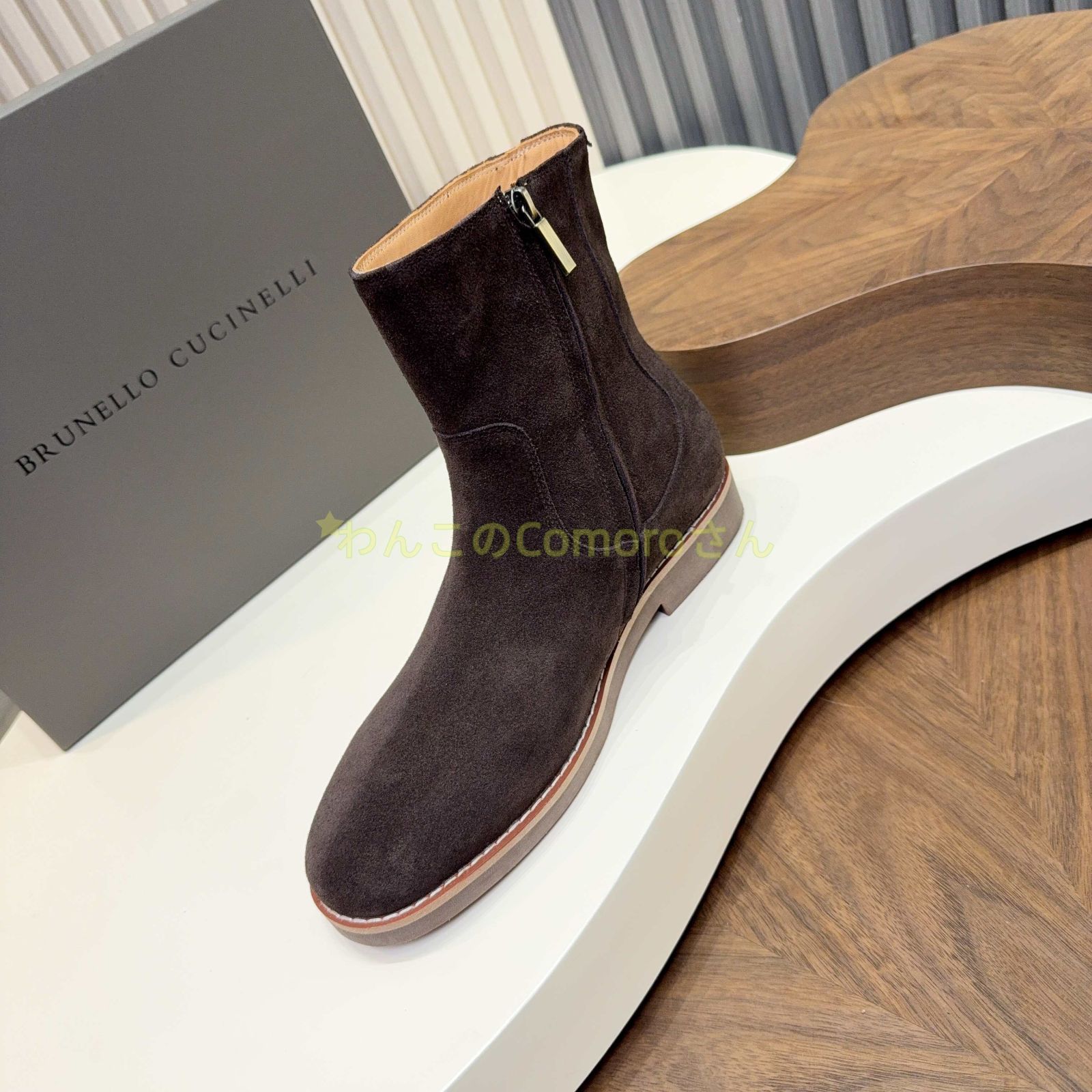 スエード サイドジップ