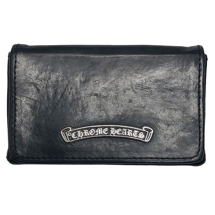Chrome Hearts クロムハーツ CARD CASE マグネット式 カードケース ブラック SV925 シルバー