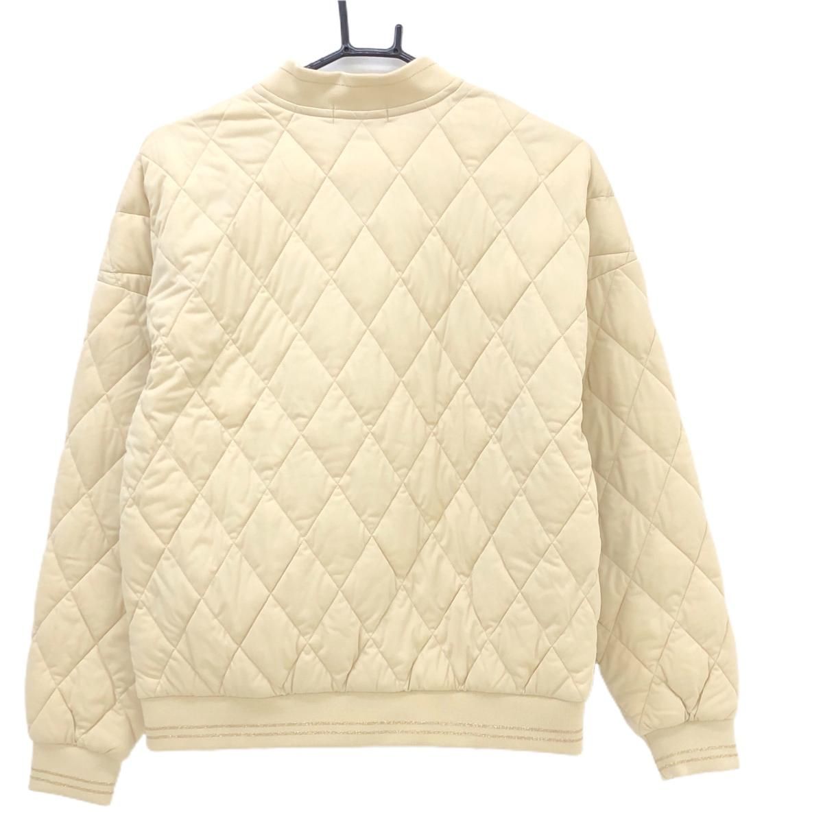 キャロウェイ 中綿ジャケット ベージュ キルティング リブライン レディース L ゴルフウェア モデル Callaway