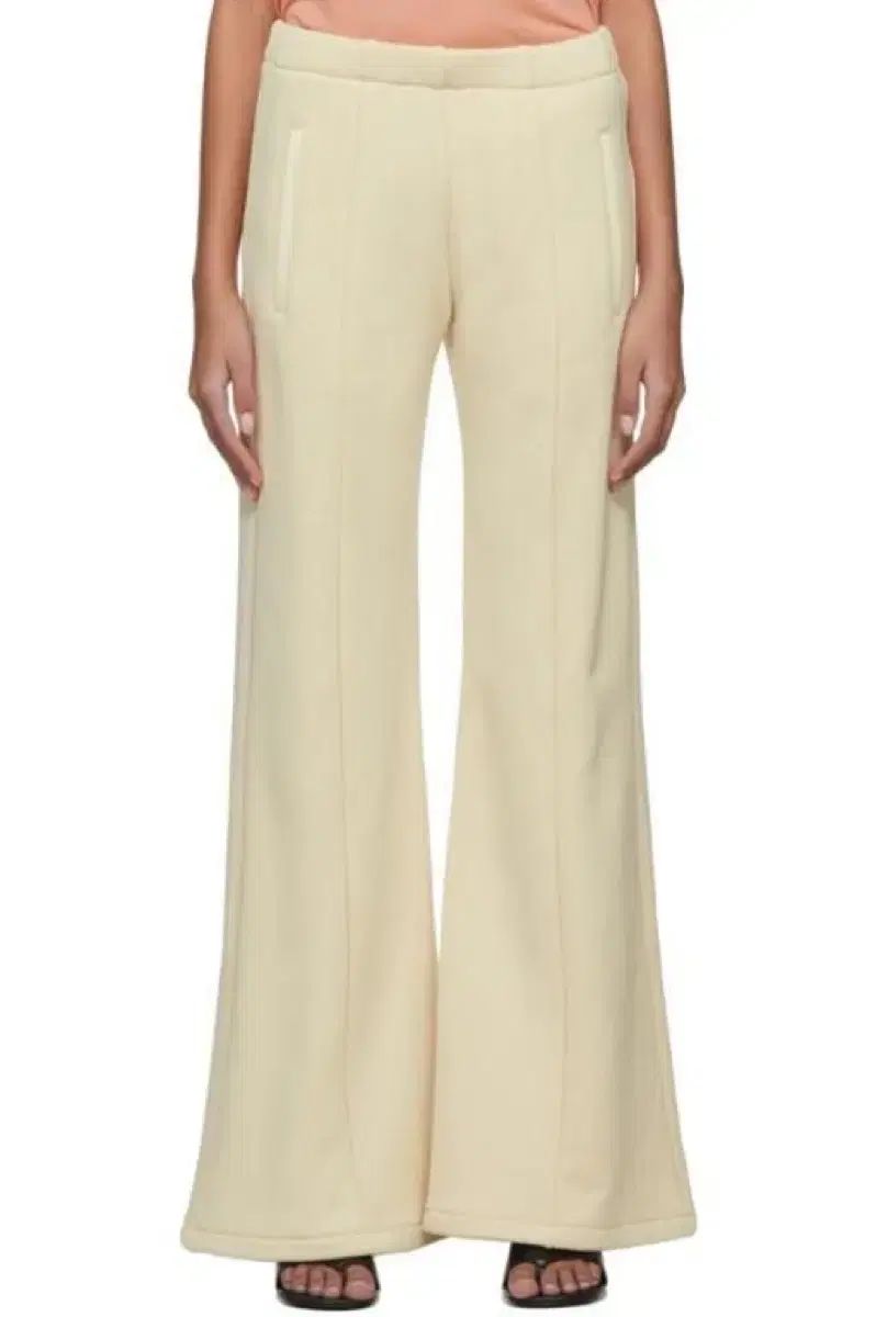 AMIRI アミリ オフホワイト ブーツカット フ スウェットパンツ