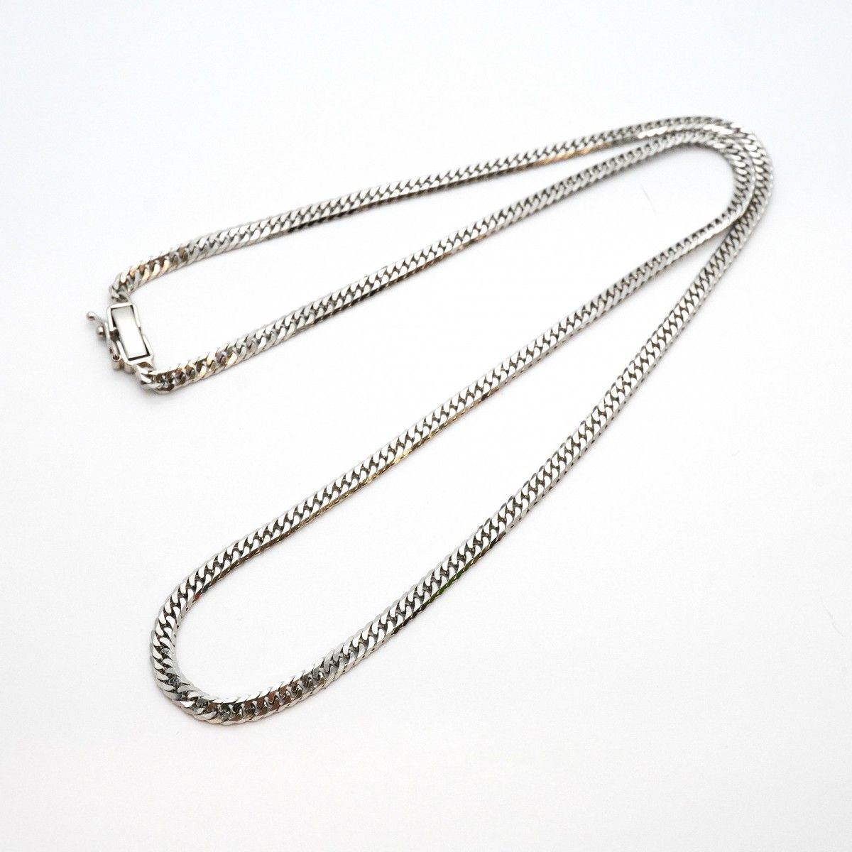 5khm025】喜平 ネックレス Pt850 プラチナ 6面 ダブル 50.2cm 20.4g  