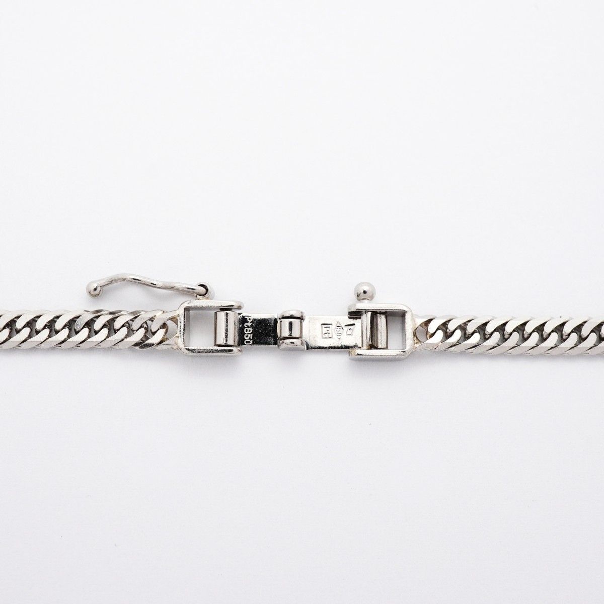 5khm025】喜平 ネックレス Pt850 プラチナ 6面 ダブル 50.2cm 20.4g  