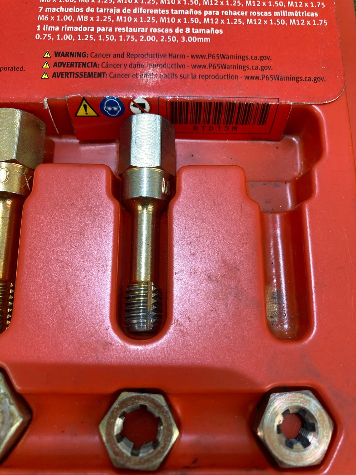 ネジ山修正タップダイスセット RTD15M