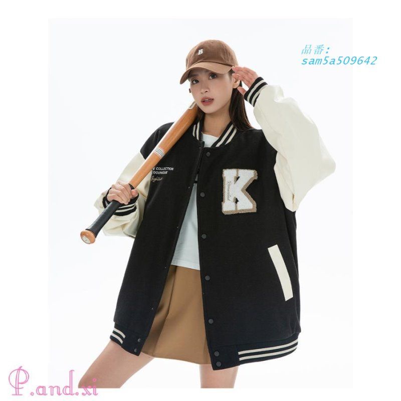 スタジャン 中綿 レディース スタジアムジャンパー 中綿ジャケット ジャンパー 冬 お洒落 アウター ゆったり スポーツ風 カジュアル am5a509642