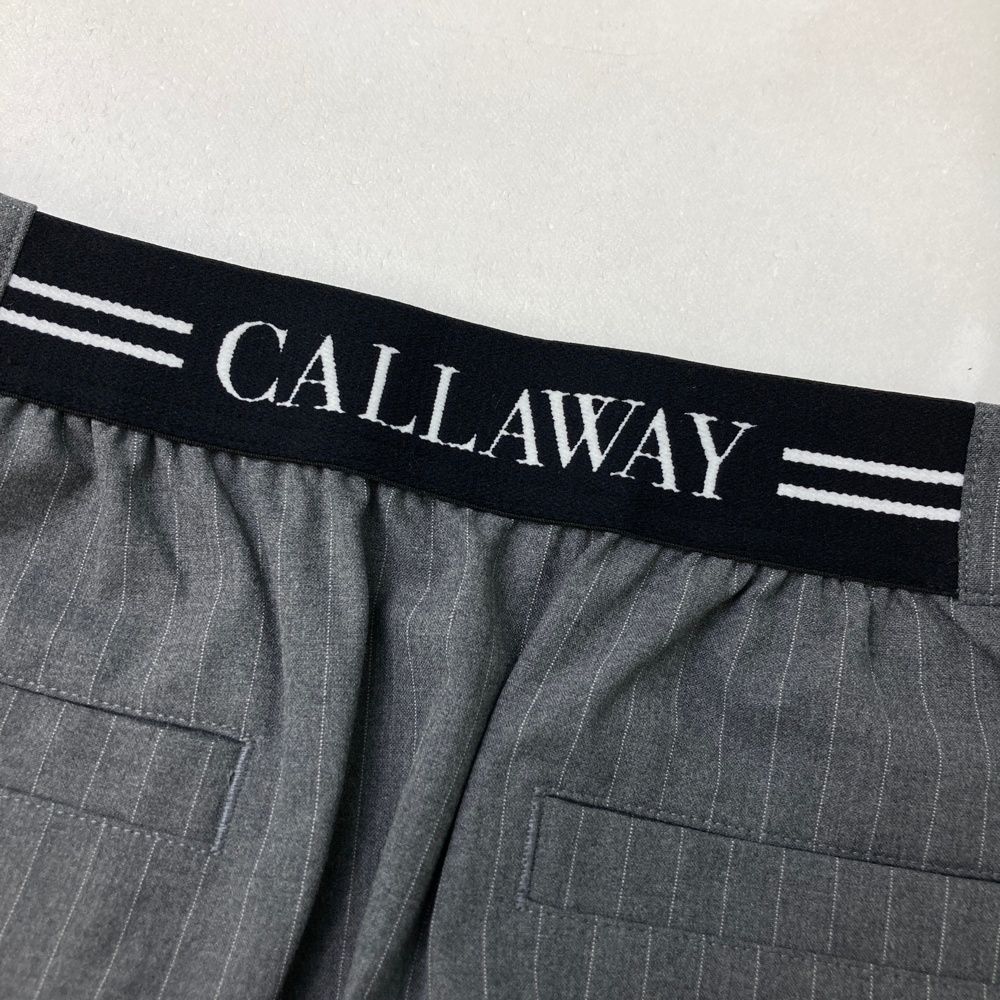 サイズ LL CALLAWAY キャロウェイ モデル プリーツスカート ストライプ柄 グレー系 240101541627 ゴルフウェア レディース ストスト LLC-HASEGAWATOSO_COM
