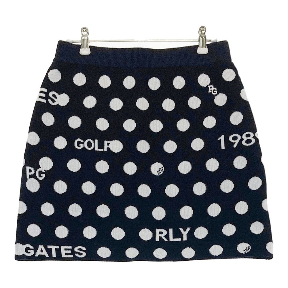 サイズ 1 PEARLY GATES パーリーゲイツ 055-2234124 ニットスカート ドット柄 ネイビー系 240101543765 ゴルフウェア レディース ストスト