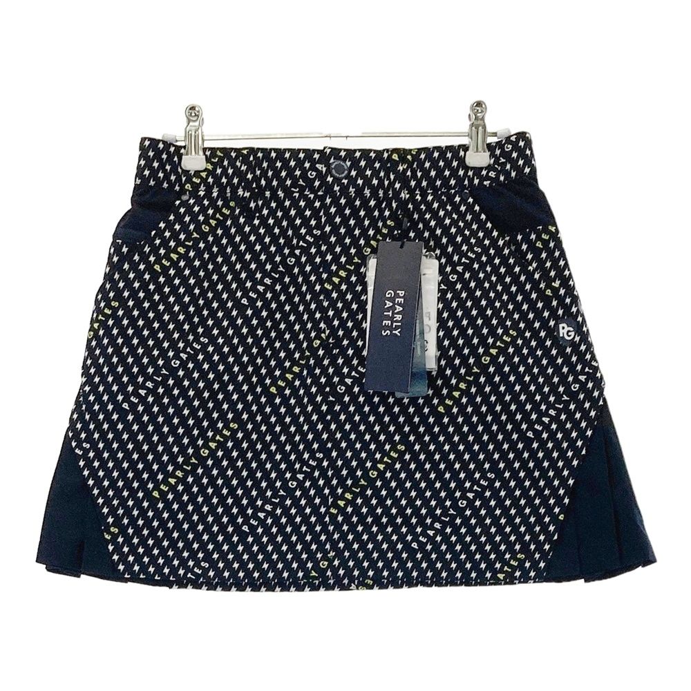 サイズ 0 PEARLY GATES パーリーゲイツ 055-2234604 スカート イナズマ 総柄 ネイビー系 240101543768 ゴルフウェア レディース ストスト
