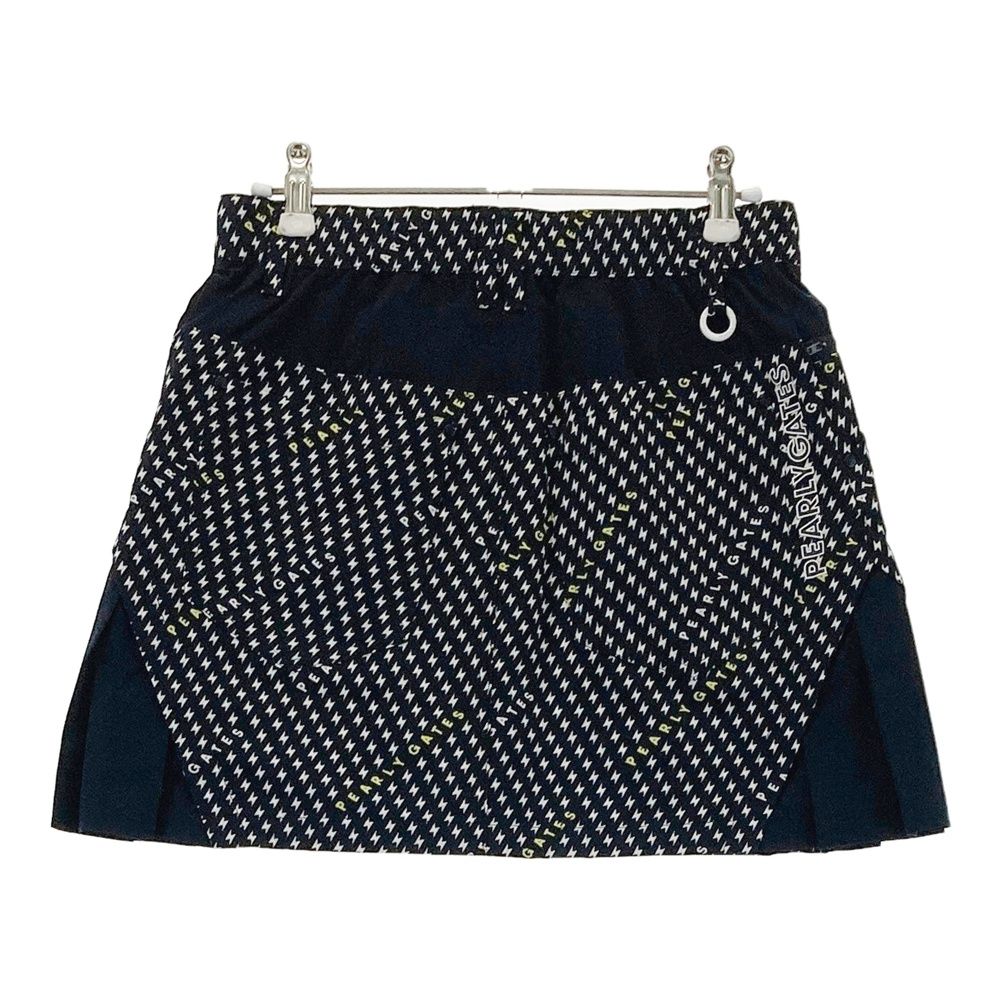 サイズ 0 PEARLY GATES パーリーゲイツ 055-2234604 スカート イナズマ 総柄 ネイビー系 240101543769 ゴルフウェア レディース ストスト