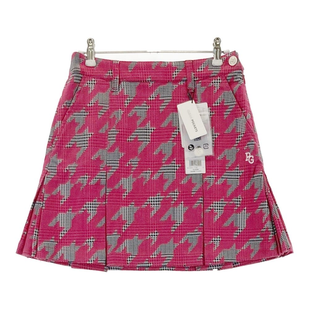サイズ 0 PEARLY GATES パーリーゲイツ 055-2234912 スカート 千鳥格子柄 ピンク系 240101543779 ゴルフウェア レディース ストスト