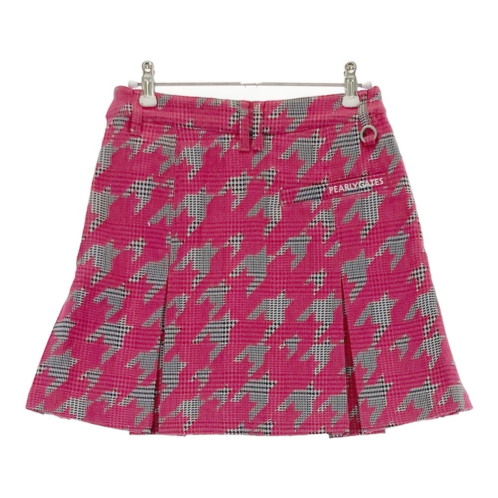 サイズ 0 PEARLY GATES パーリーゲイツ 055-2234912 スカート 千鳥格子柄 ピンク系 240101543779 ゴルフウェア レディース ストスト