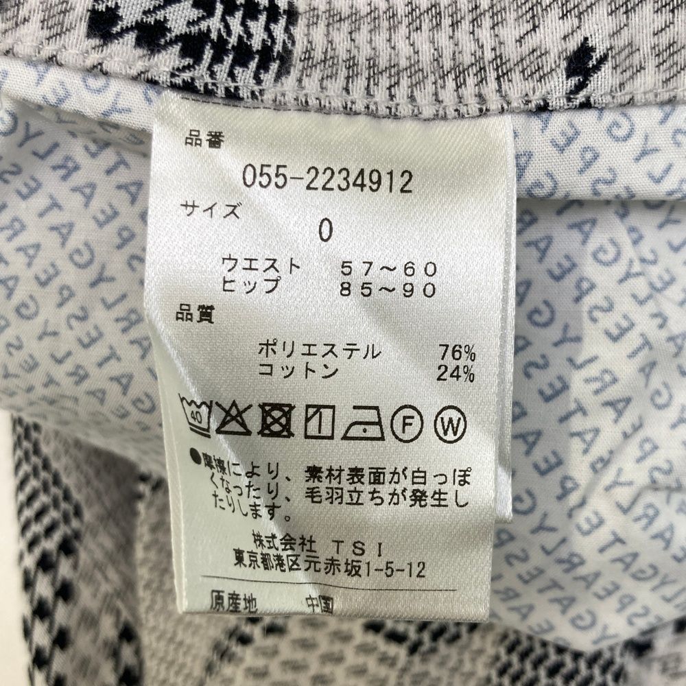 サイズ 0 PEARLY GATES パーリーゲイツ 055-2234912 スカート 千鳥格子柄 グレー系 240101543781 ゴルフウェア レディース ストスト LLC-HASEGAWATOSO_COM