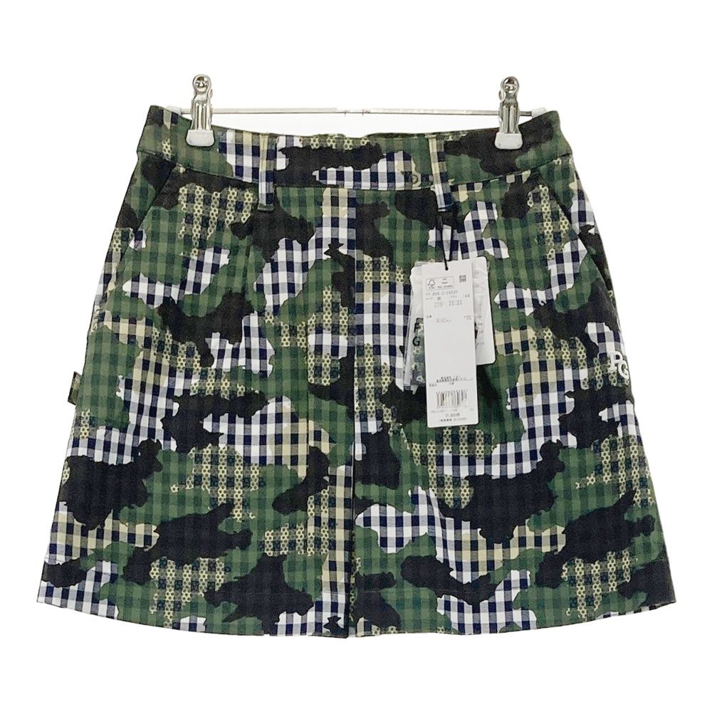サイズ 00 PEARLY GATES パーリーゲイツ 055-2134520 ストレッチスカート 迷彩 カモフラ チェック柄 ネイビー系 240101543794 ゴルフウェア レディース ストスト