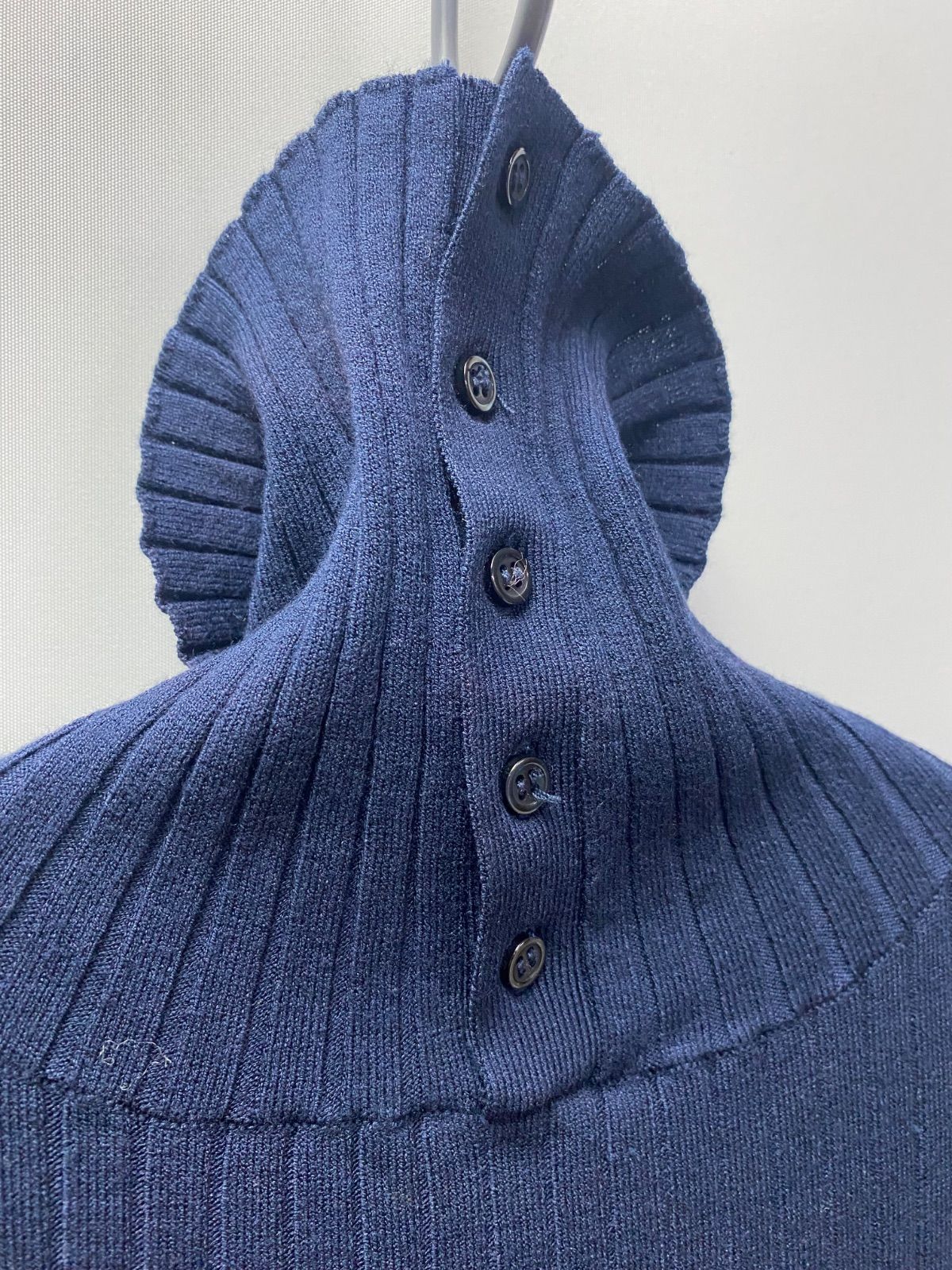 Regleam リブニット切り替えマキシワンピース ネイビー サイズM - メルカリ