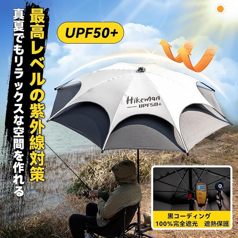パラソル 釣り 風に強い 大型 釣り用パラソル ビーチパラソル 二層式 チルト機能付き UVカット 防水 軽量 持ち運び 収納袋付き 釣り傘 フィッシングパラソル アウトドア キャンプ グリーン×ブラック 直径200cm 0