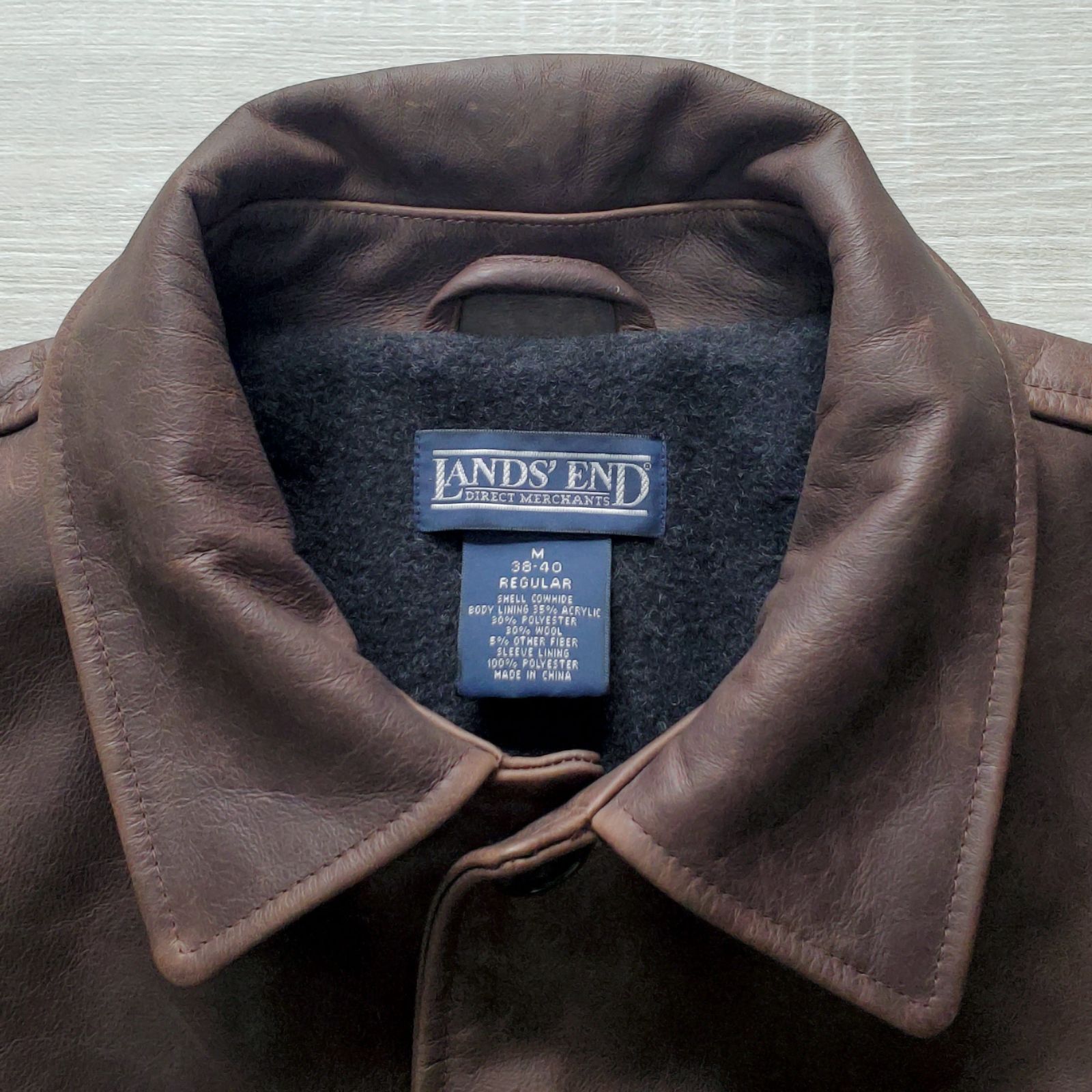 LANDS'END ランズエンド□極美品 1990-2000s アンティーク加工 牛革