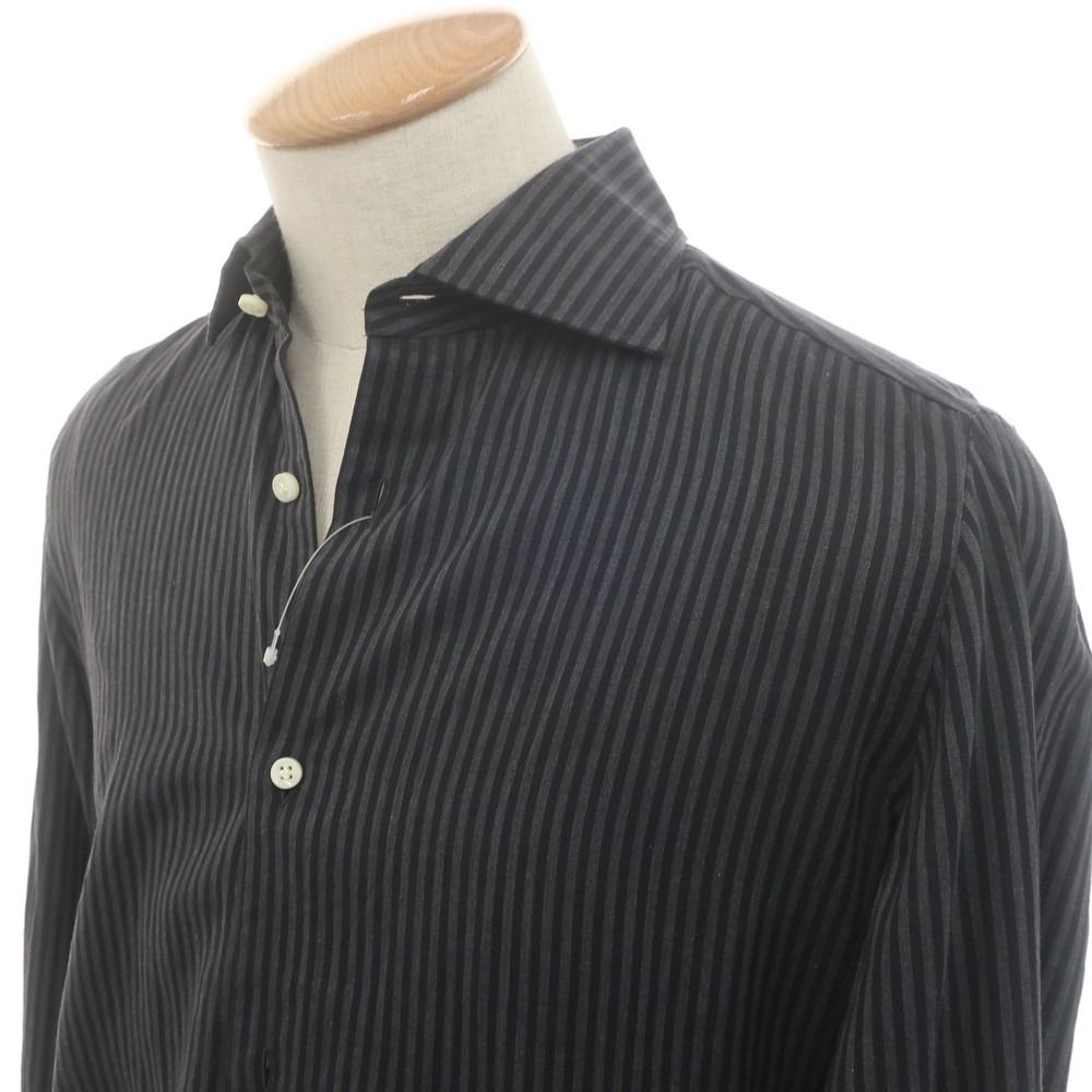 ルイジボレッリLUIGI BORRELLI / コットン100%ストライプシャツ 中古】ルイジ ボレッリ Luigi Borrelli コットン ストライプ