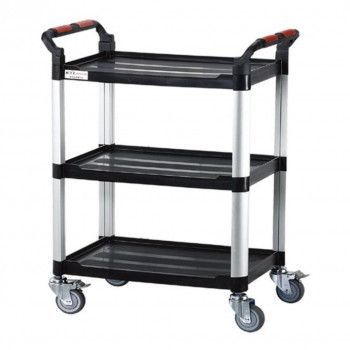 プラスチックツールワゴン 3段 ベーシックタイプ 11.4kg 黒 LWH-707FK