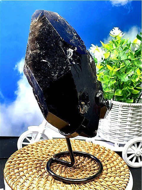 AAA級 魔除け 天然モリオン 黒水晶 クラスターB88C6 220C04C