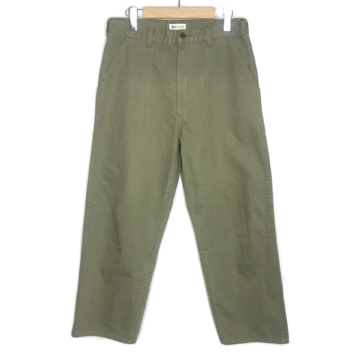 倉吉店 MOTOR｜モーター ヘリンボーントラウザー ミリタリーパンツ パンツ オリーブ サイズ 32 107