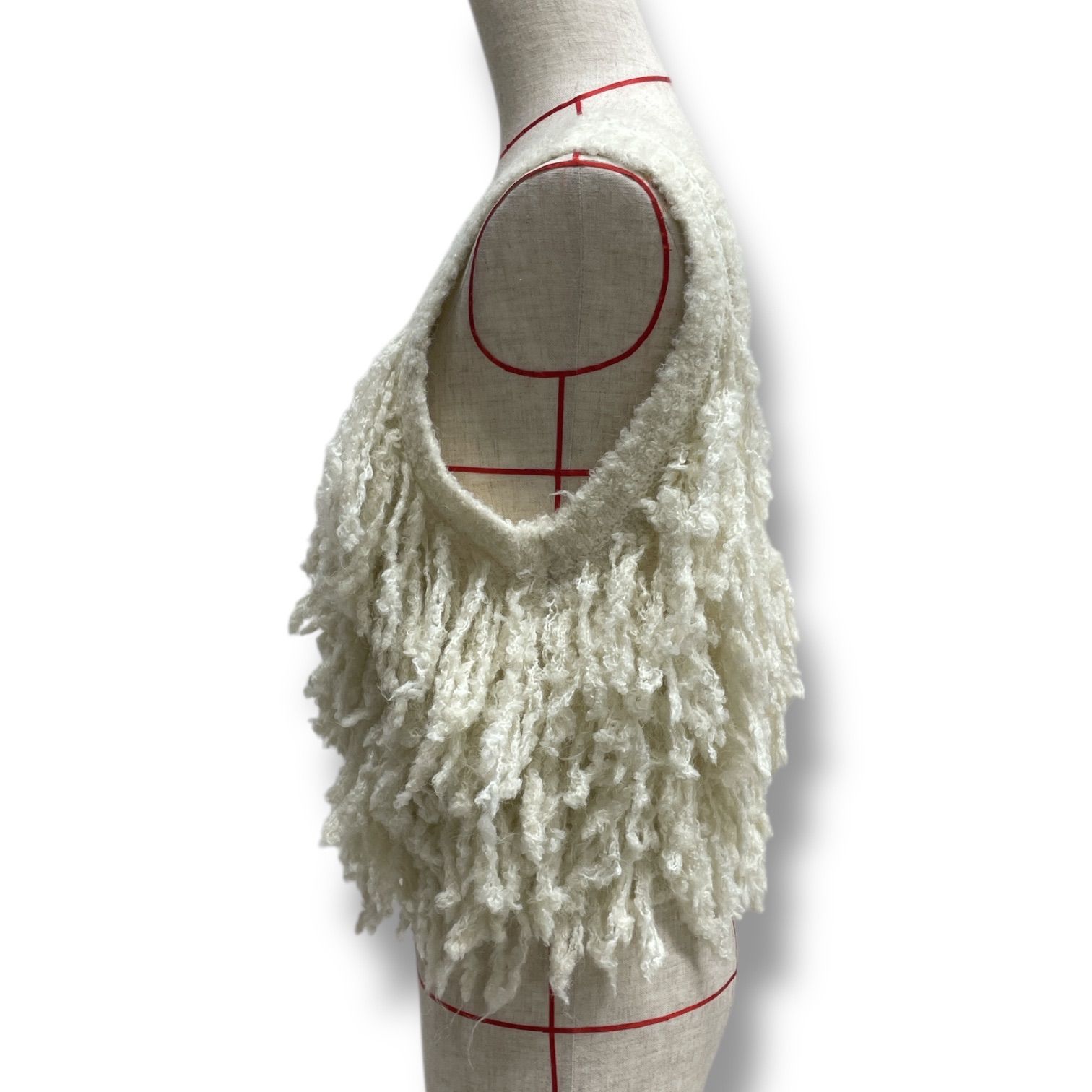 anuke アンヌーク Fringe Knit Bustier フリンジニットビスチェ ベスト