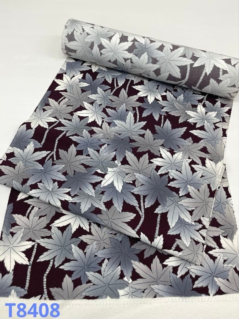 小紋 全体柄 楓 正絹 反物