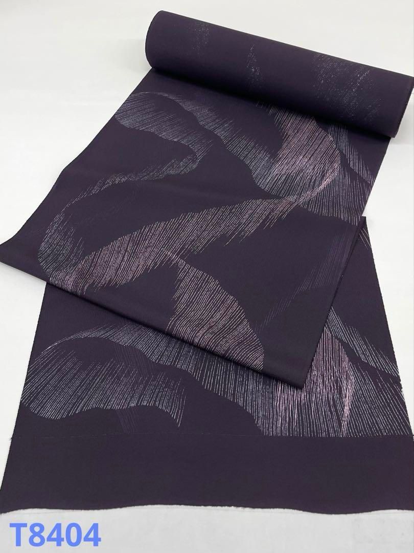 小紋 個性的 ちりめん 正絹 反物 Prices down2）正絹 小紋 反物 着物「格子 茄子紺色」日本製 丹後