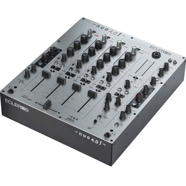 在庫在り オフィシャルTシャツ付 ECLER エクラー 4Ch フルアナログ DJ ミキサー nuo4.0f シルバー