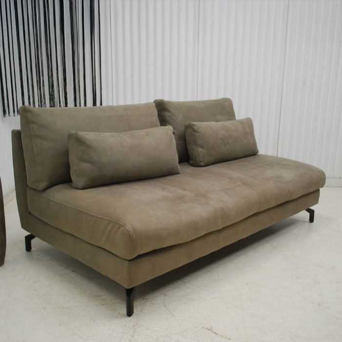 アウトレット 現品限り 一部送料無料 大 展示品 アームレスデザイン ラグジュアリーモダン ソファー ソフトフェザー入り 240612-グラシエーロ2p