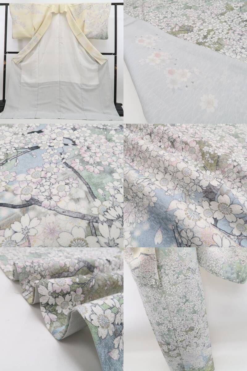 ❁tomihisa❁新品 桜 着物 正絹 仕付け糸付”春を待ち侘びる満開の