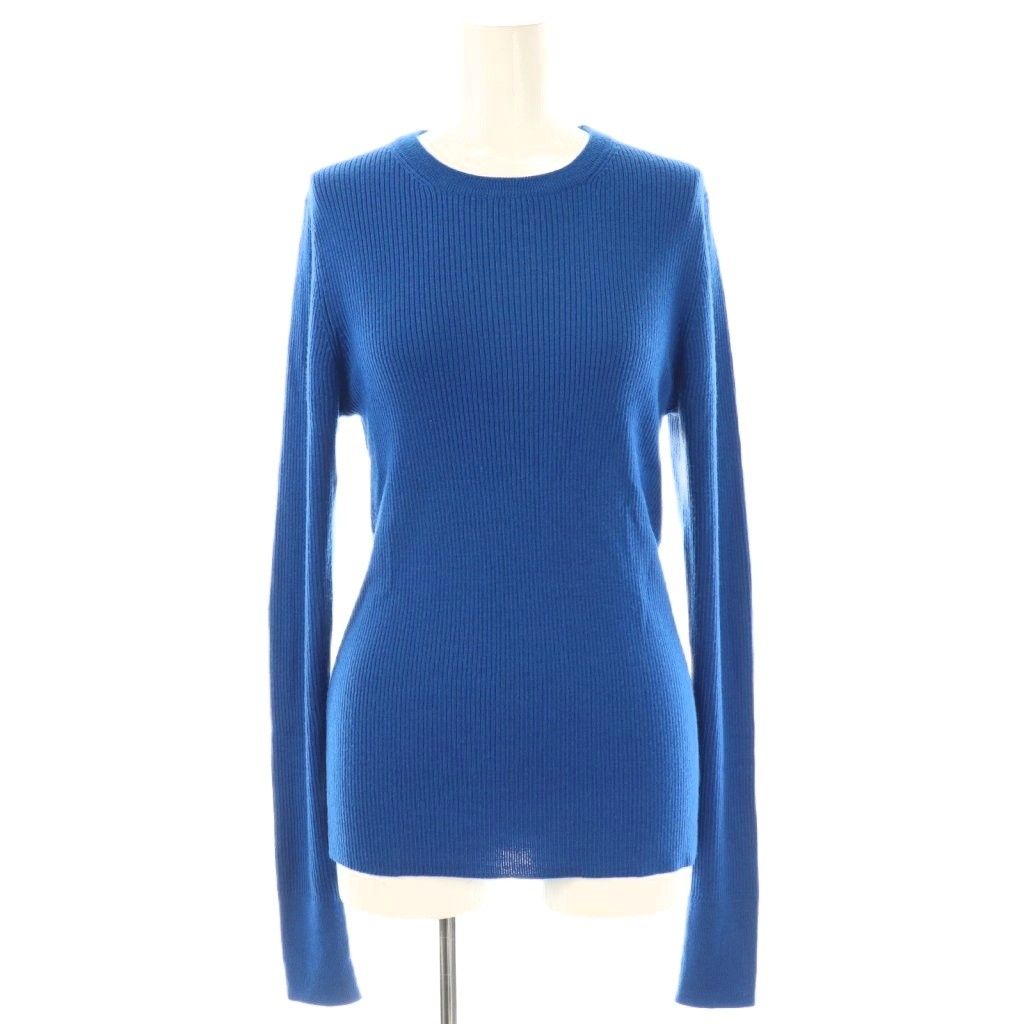 Spick and Span 青 クルーネックニット 長袖 18G クルーネックプル