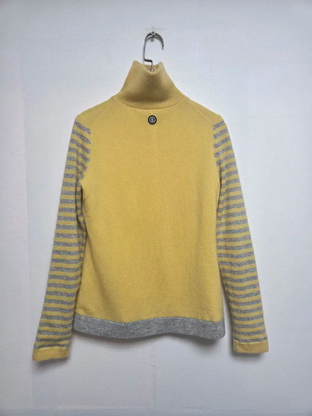 ボグナー レディース ゴルフ ハーフジップ ニット 長袖Tシャツ イエロー S