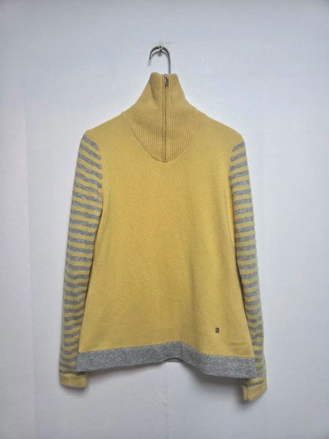 ボグナー レディース ゴルフ ハーフジップ ニット 長袖Tシャツ イエロー S