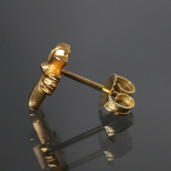 CHROME HEARTS 銀座店 クロムハーツ 22K CHクロス ファット スタッド ピアス メンズ ゴールド 100817