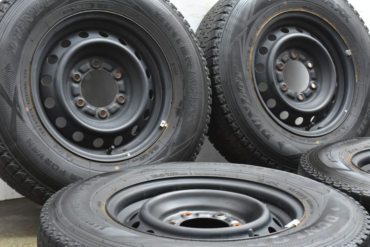 大 トヨタ 200 ハイエース 純正 15in 6J 35 PCD139.7 ダンロップ ウインターマックス SV01 195|80R15 レジアスエース スーパーGL