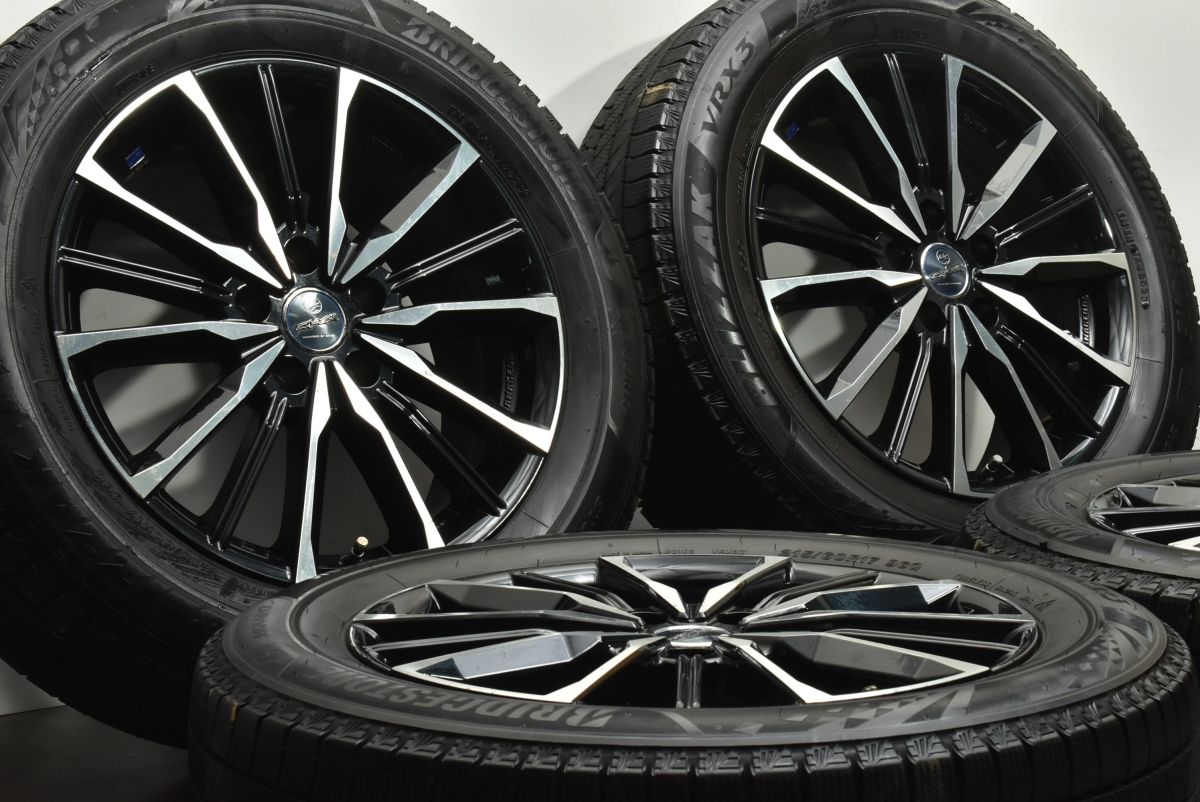 バリ溝 SMACK 17in 7J 38 PCD114.3 ブリヂストン ブリザック VRX3 215|60R17 アルファード カローラクロス エクストレイル