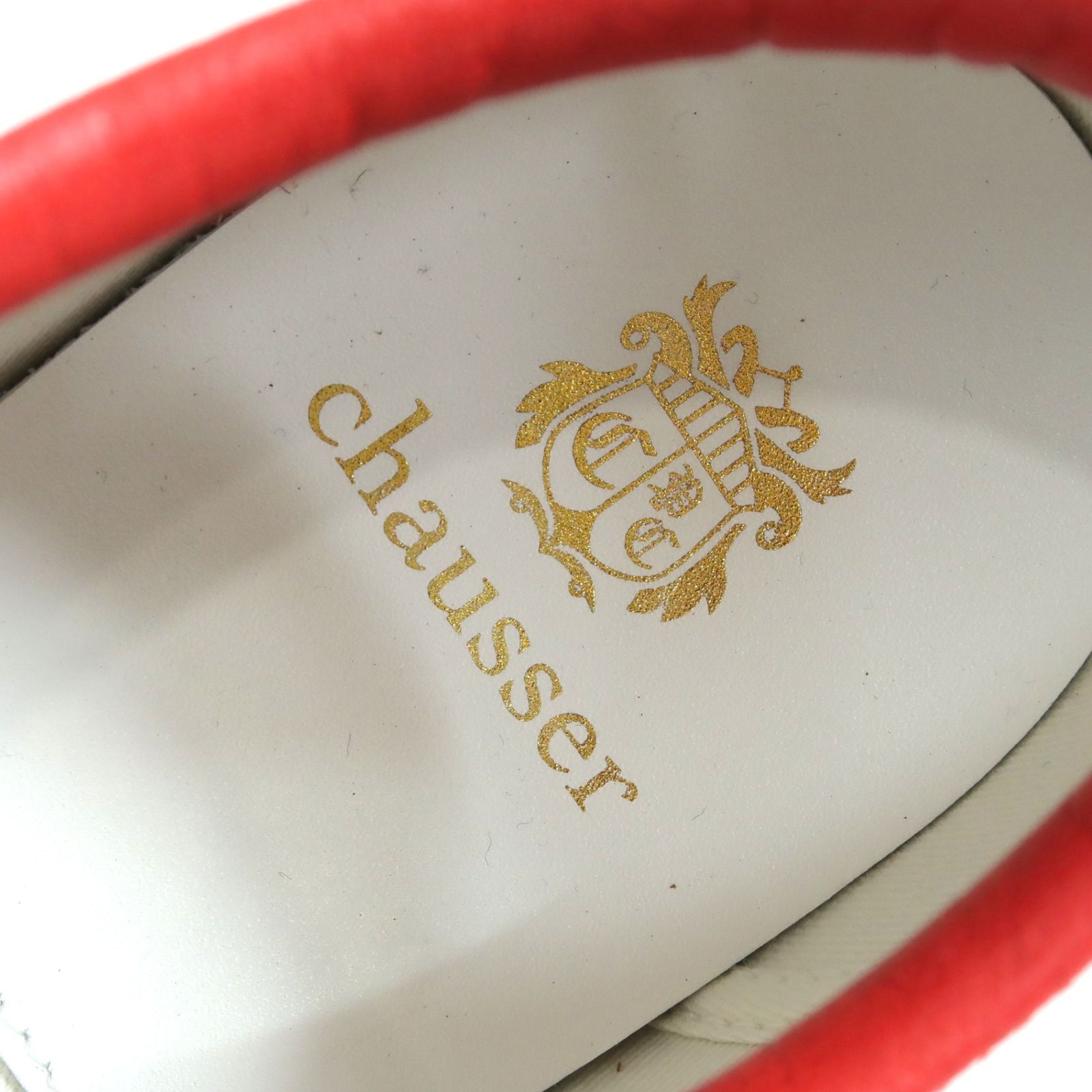 chausser ショセ トリコロールの配色が素敵な レザースニーカー サイズ41 白系 k 4343