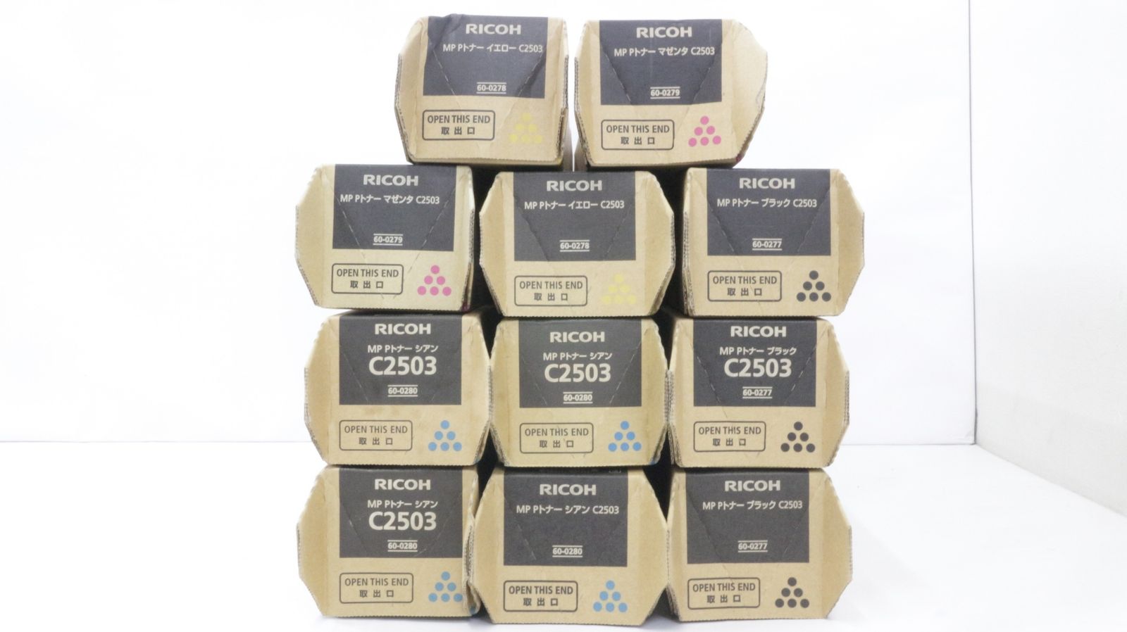 RICOH 純正 トナー C2503 4色11本 シアン マゼンタ イエロー ブラック リコー ITIM3QHCERY8-D-F13-byebye