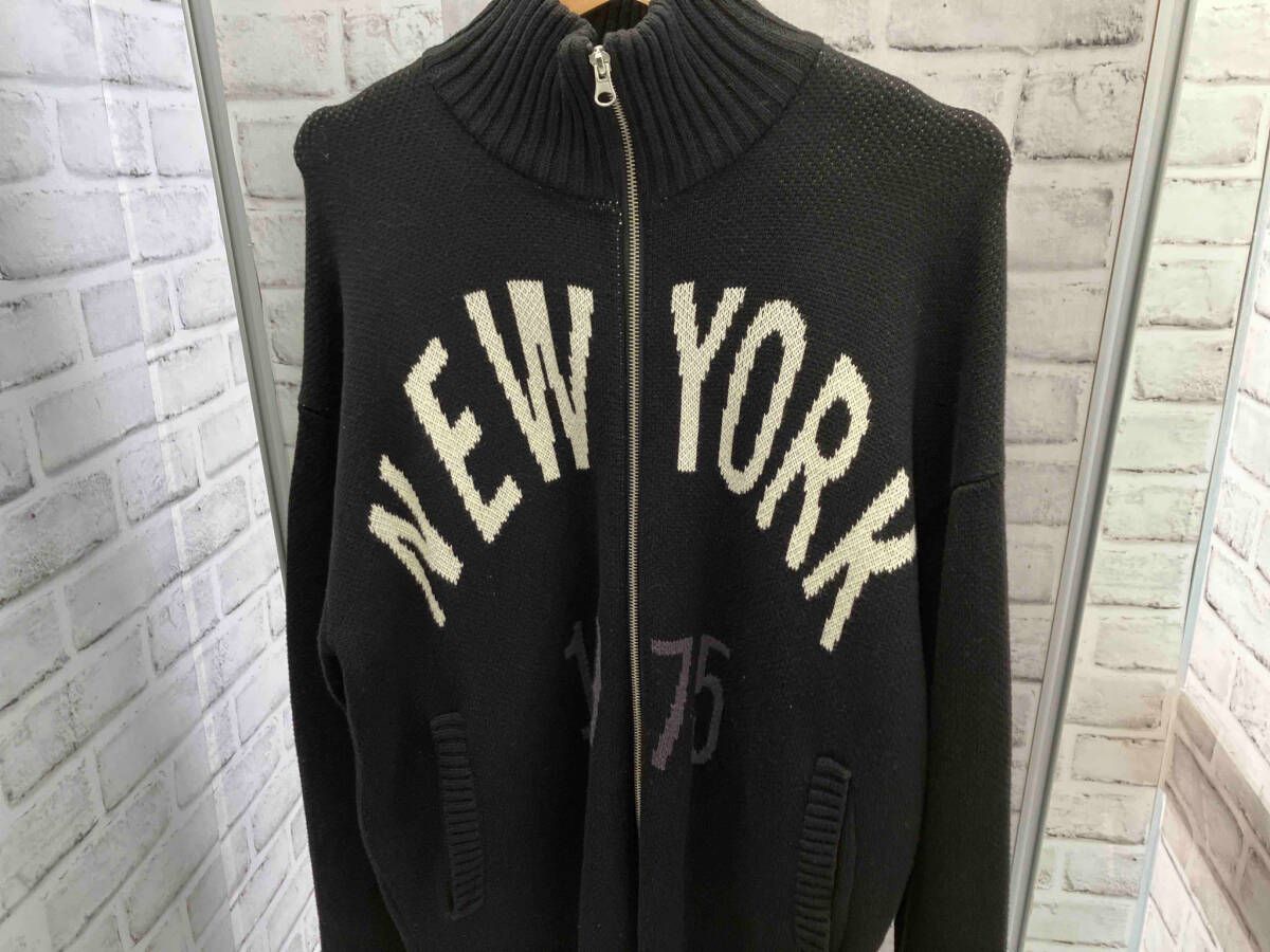 AVIREX 23A-KNL055-AX ドライバーズニット サイズM コットン ブラック アヴィレックス