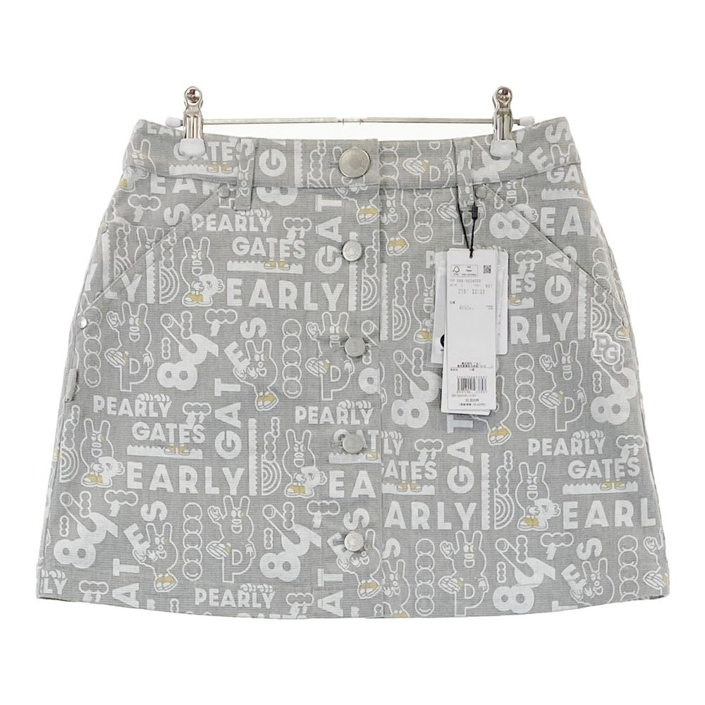 サイズ 1 PEARLY GATES パーリーゲイツ 055-2234020 ストレッチスカート どうしちゃったPG 総柄 グレー系 240101543787 ゴルフウェア レディース ストスト