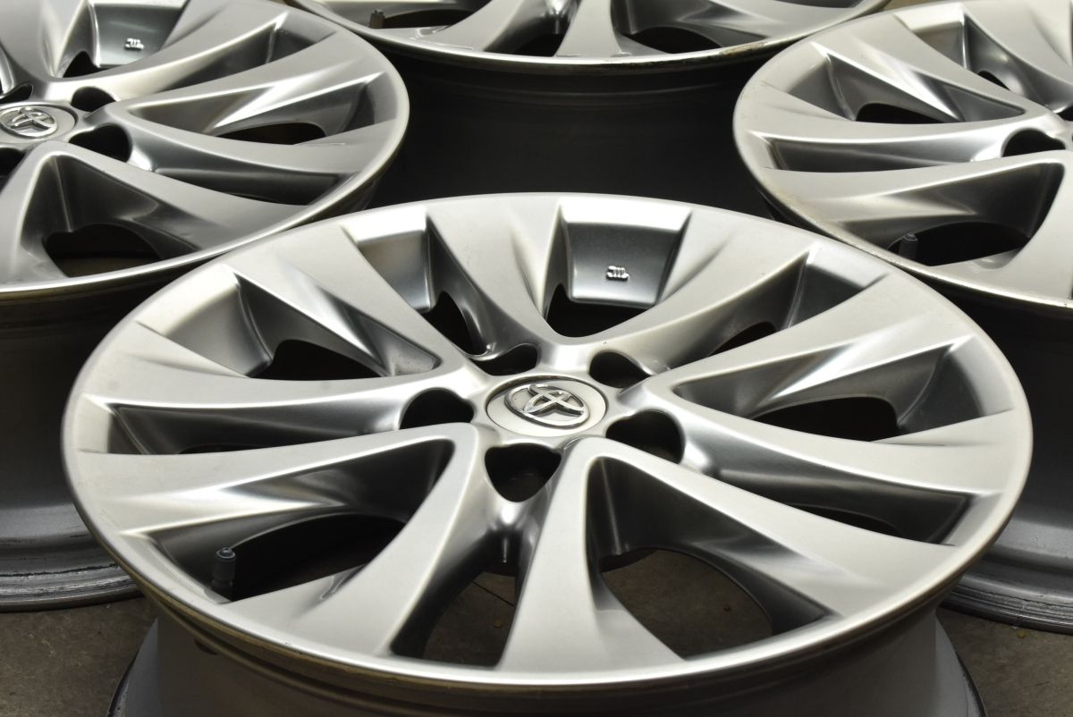 交換用に トヨタ 20 ヴェルファイア 純正 18in 7.5J 45 PCD114.3 4本セット アルファード ハリアー プリウスα RAV4 C-HR