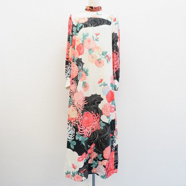 ハナエモリ HANAEMORI ちりめん ワンピース ロング 花柄 和柄 総柄 x973745